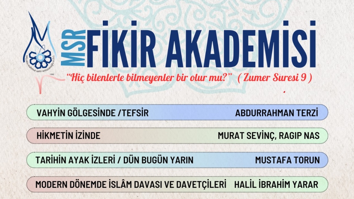 Msr Fikir Akademisi Başlıyor